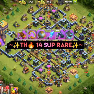 ✨TH14-RARE🔥 || 6x EPIC EQIP || HERO 66-67-48-35-25 || XP 191 || MAGIC ITEMS LOAD || HERO SKIN || FULL SAFE ACC - Image 1