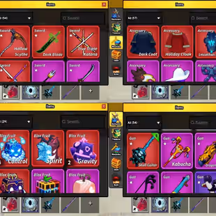 2124 - iOS Android - Global - Level max - Perm 13 - Dark Blade - Cdk Ttk - 5 fruit storge - 5M bounty - V4 7 - Full Gun  - Image 1