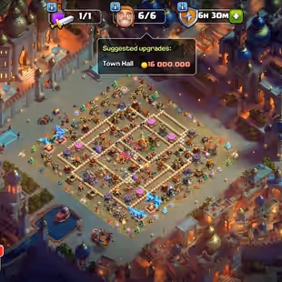 TH 16 FULLY MAX-XP 198-[ 9 EPIC EQUIPMENT MAX ALMOST-DESERT SCENERY-NC 500-ALL HERO MAX-BEST DEAL - Image 1