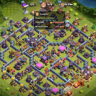 🔥 MAX TH15 | Level 169 | BK90 AQ90 GW65 RC40 | 6 Builders | 1474 Gems | Clean Account 🔥 - Image 1
