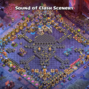 [EE136] SOUND OF CLASH & COSMIC FULL SKIN SET [TH18 MAX] 6HERO/LAB/DEF MAX || 13 EPIC MAX || 10 MAP || SHOP DISCOUNT - Image 1