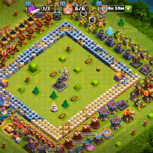 🔰Rare USA Local🔰Th 17 High Hero Defence | Full Magic Items Lodged | Hero:80-77-54-60-36-15 | 11x Equipment Best Level - Image 1