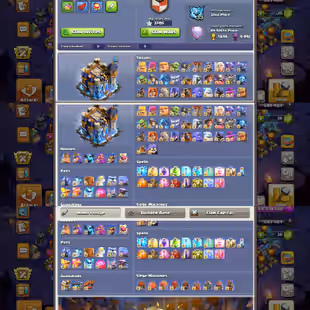 🔥Anime Fury Skin Set🔥17 Epic Equipment||Th18 Full Maxed Heros Wall Profile|36 Skin 2 Scenery| 7 Epic Max|War Star 3705 - Image 1