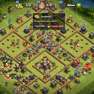 TH14  Max | Level 173 | BK 85 | AQ 85 | GW 60 | RC 30 | MP 60 | Gems 1436 | INSTANT DELIVERY - Image 1