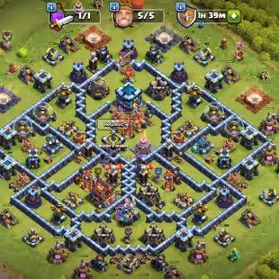 TH 13 Max ] Hero Level 65-66-50-50-25 || Defence A2Z Max | All Equipment Max | 325 Wall Max | Best Account | Instand Del - Image 1