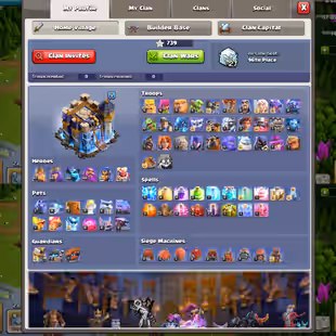RARE💥 | 2 HERO MAX 🔥| BEST TH18 | 6 EPIC MAX | 11 GEAR EPIC | HIGH HERO | NC-500 | LEAGUE SKIN | HIGH TROOPS | Z4 - Image 1