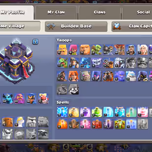 TOWNHALL 15 | 2800 Gems | BK 73 | AQ 79 | MP 55 | GW 60 | RC 30 | DD 2 | 5 SCENERIES - Image 1