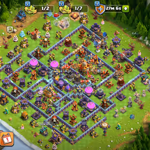 🎯 590 LEAGUE MEDALS || K90-Q90-W65-RC40-DD10 🎯 MAX DEFENSE TH15 || BEST PRICE || - Image 1