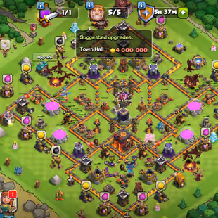FREE NC ! TH10 FULLY MAX ! NOTHING LEFT ! NEW STONE OBSTACLE ! 75 PERCENT OFF PURCHASE ! 3X EPIC HEROES 40-40-20 ! XP-77 - Image 1