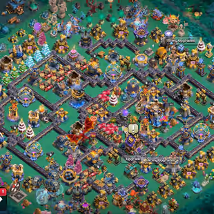 🔥TH-18 ALMOST MAX 🌟 4 HEROS MAX | TROOPS MAX | CN-YES | 4 PAID SCENERY | 6 EPIC MAX | BEST DEAL - Image 1