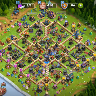 🔥EPIC[SB-MS-FB-RS-EB-RB-MAX] XP 204🔥TH-18!HERO:75-91-65-63-32!NC FREE!VERY HIGH DEFANCE! GREAT TROOPS!HIGH LEVEL WALLS - Image 1