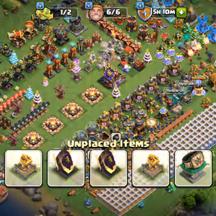 GEMS-21500 ! TH18 HIGH BASE ! 90-OFF DISCOUNT SHOP ! FREE NAME CHANGE ! OBSTACLES TREE STATUS! MEDAL-500 EQUIPMENT MAX - Image 1