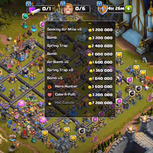 [MAX HELPER] XP 261 | TH18 FULL MAX | X4 GOLD PASS | NICE EQUIPMENT | 4147 WAR STARS | MAX BB BASE - Image 1