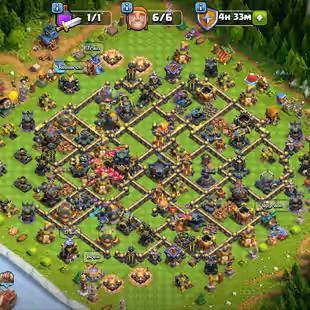 🔥TH-17 NEARLY MAX 💎 4 HEROS MAX | (GG-MAX) (SB-MAX) (EB-MAX) | 3700 GEM | NAME CHANGE | INSTANT DELIVERY - Image 1