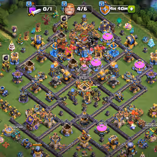 🔥TH 18 ALMOST MAX🔥60 PERCENT DISCOUNT SHOP-XP 224-[ 14 EPIC EQUIPMENT ALMOST MAX-NC 500-WALLS DEFENSE MAX-GOOD TROPS - Image 1