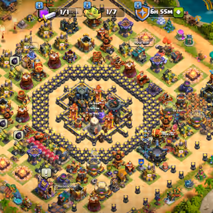 🔥IRAN LOCAL🔥TH 17 NEAR MAX || BK 96 AQ 96 MP 65 GW 70 RC 45 DD 8 || BEST EPIC EQUIPMENT || LEGENDARY LEAGUE KING - Image 1