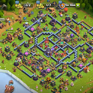 TH15 SEMI MAX:-HER:-82-83-59-57-30:-683CWL-1286RAID MADELS:-FULL MAGICITMS:-8X HERO SKIN:-HIGH EQUIPMENT:-CHEAP-FULL ACC - Image 1