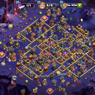 COSMIC SCENERY! TH 17 MAX! SB-FA-EB [MAX] - AF [23] - GG [20]! 12X EPIC EQUIPMENT! DEFENCE MAX! NC AVAILBLE! 6 BUILDER! - Image 1