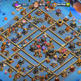 π₯ Scenery Account π₯ || Xp 201 || Th17 Almost Max || High Epic Equipment || Heroes 90-98-61-70-47-8 || 6 Builders - Image 1