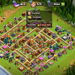 🔥[ TH-16 MAX ]🔥 SB-AF-RS-EB [MAX] | MM [23] | FA-FB-RB [20] | MAX WALLS - DEFENCES - HEROS - TROOPS | FAST DELIVERY  - Image 1