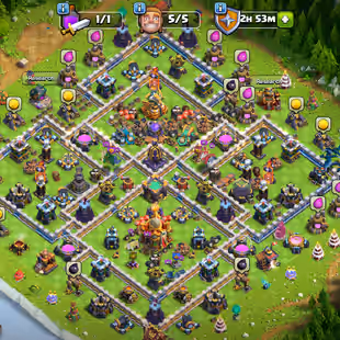 💫[ PREMIUM TH-16 ]💫GG-SB-MM-DC-FA-RS-FB [12] | HEROS: 63-71-42-46-26-3 | STRONG DEF - TROOPS | FAST DELIVERY  - Image 1