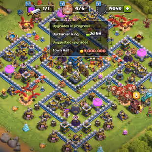  5400 gems || Th12  Max  account | old tree & clashmas tree & cake available |  Rename 1000 | 5x epic equipment |  - Image 1