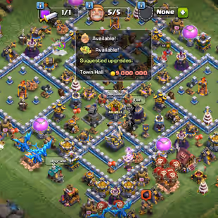 5600 gems || Th12 Full Max Account || Classic metor scenery || 12x epic equipment || 8x Hero skin avl || Rename 1000  - Image 1