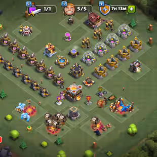 WROLD MOST RARE TH 11 ENGINEER-XP 172-ONLY ONE CANON-NO WALLS DEFENSE ANYTHING-NC YES-16800 GEMS-1549 MEDALS-BEST DEAL - Image 1