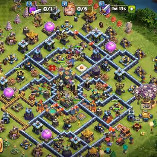 TH14 STRONG BASE[DECORATED]-EQUIPMENT(GG-FA-FB)-FREE NAME CHANGE-STACK MAGIC ITEMS-CWL MEDALS-1537-XP LVL-188-BH-10 MAX. - Image 1