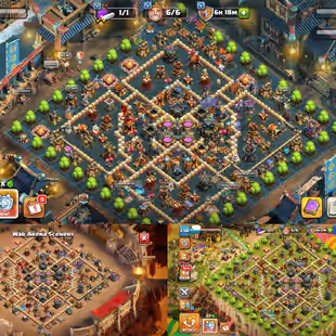TH 17 ! 27250 Gems ! High Seas Set + Scenery ! Near Max 4 Hero ! TH16 Max Walls ! 15 Epics ( 1 Epic Max ) ! 23 Hero Skin - Image 1