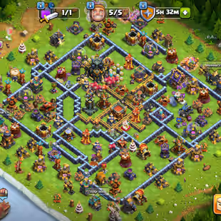PREMIUM TH17! SB-FA-EB [MAX] - SNAKE.B-MM-FB-LP [17L]! 7X EPIC EQUIPMENT! GOOD DEFENSE! 5 BUILDER! BEST DEAL! - Image 1