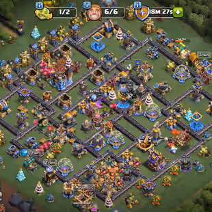 Th18 Almost Max [Legend League] [] 6-Heros Max [] 13x-Epic Max [] XP-217 [] Base Max [Supercharg Left] [] Nc-Free [] BES - Image 1