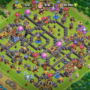 FREE NC/DISCOUNT SHOP | TH18 MAX TYPE | LEGEND RANK | 250-XP/25X SKINS | GG-SB-AF-MM-MS-HT-FB-RS-EB-RB-RS-MAX | HERO MAX - Image 1