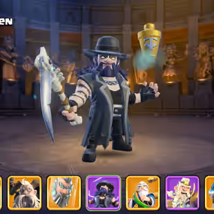 [EE170] ⭐RAREST DARKNESS WARDEN SKIN🔥 [TH18 MAX] ODYSSEY FULL SET || 6 HERO/PROFILE/DEF MAX || 16 EPIC MAX || SHOP DISC - Image 1