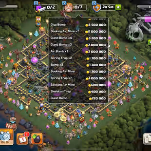 SAFE🔥TH17 Max | 20 Skins Heroes🔥 96/100/75/75/50/13 | Lvl 215 | 2000 War Stars | Full Access - Image 1