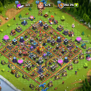 💫[ PREMIUM TH-16 ]💫R.SPEAR [17] - GG [15] || FA-MM-DC-FB [12] || RED WALLS || NICE DEF - TROOPS | BEST DEAL - Image 1