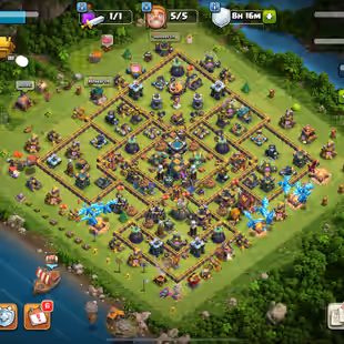 🎯ALMOSTMAXED TH14 WALL MAX 💯| ALMOST MAX DEFENCES | TITAN TOUCHED ||MANY EQUIPMENTS | BH 10 | INSTANT DELIVERY - Image 1