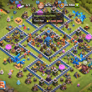  6000 gems || Th12 full Max good account | old tree available | 6x epic equipment | 2x hero skin || rename 1000  - Image 1