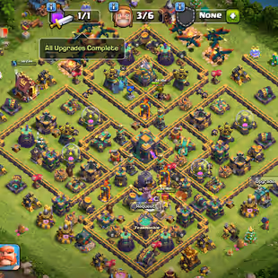 TH14 FULL MAX:-JUST KING/QUEEN LEFT:-HER:-73-73-60-60-30:-1500CWL-1327RAID MADELS:-3000 GEMS-2579WARSTAR:-6X HERO SKIN - Image 1