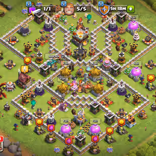 TH11 FULL MAX:-XP:-130:-HER:-50-50-30-20:-910 CWL MADELS-1620RAID MADELS:-FULLY MAGICITMS:-HIGH EQUIPMENT:-CHEAP-DEAL - Image 1