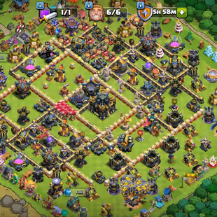 🔥TH-17 NEARLY MAX 💎 XP226 | 4 HEROS MAX | (SB-MAX) (AF-MAX) (EB-MAX) (SB-MAX) (RS-MAX) | INSTANT DELIVERY - Image 1
