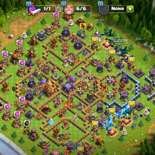 🔥764 CWL MEDALS!7X EPIC EQUIPMENT!XP 157🔥TH 16 !HERO:70-74-54-49-28!NC 1K!VERY STRONG DEFENCE AND TROOPS! INSTANT DEL - Image 1