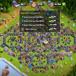 💜414 XP LEVEL💜[TH 18] FULL MAX || JUST CRAFT LEFT || 13X EPIC EQUIPMENTS MAX || 2x HELPER MAX || RAREST ACCOUNT || - Image 1