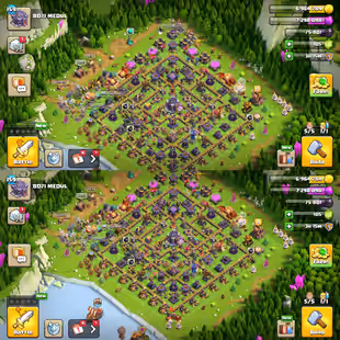 🔥TH-15 NEAR MAX🔥XP-159! 16X EPIC EQUIPMENTS! HEROES:-72-85-62-62-40-10! MAX DEFENSE! NICE TROOPS! FAST DELIVERY - Image 1