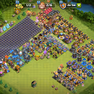 Th18 Almost Max [High Xp-270] | [9k-Gems]-[1600-Cwl Mdel] | 18x-Epic Almost Max | [70-Percent Discount Shop] | 6-Hero Ma - Image 1