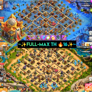 ✨ TH16-MAX 🔥 [ 8x EPIC EQIP ] || HERO MAX 95-95-42-70-45 || MAGIC ITEMS LOAD || HERO SKIN || FULL SAFE ACC - Image 1