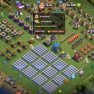 Premium and Rear -- Th12 Fully maxed -- 7 Epic equipment -- All heroes maxed -- Builder left -- Xp 109 -- Nc free gems - - Image 1