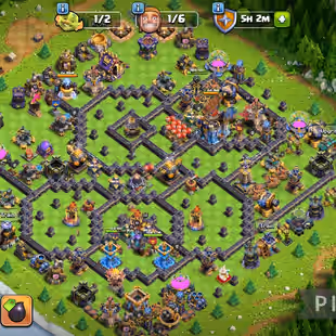||🔥TH18 CLOSE MAX🔥|| 3 HEROS MAX-100-110-68-85-55-19 || EPIC EQUIPMENT FULL MAX|| 12X HERO SKIN||ONLY FEW UPGRADE LEFT - Image 1