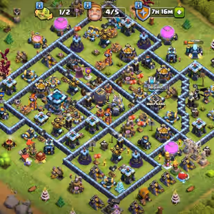 TH 13 FULL MAX | RENAME FREE | XP 145 | HEROES 75 70 50 50 25 20 15 | HELPERS 3 4 3 | GOOD EQUIPMENT | INSTENT DELEVERY  - Image 1