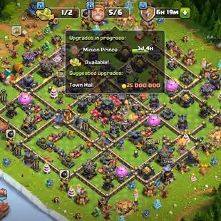 🔥Xp-230🔥 Th17 Max || High Epic Equipment || Heroes 100-100-85-75-50-20 || 6 Builders || NC Available - Image 1